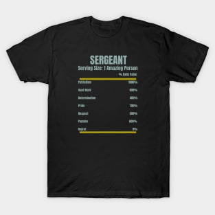 Sergeant Nutrition Facts T-Shirt